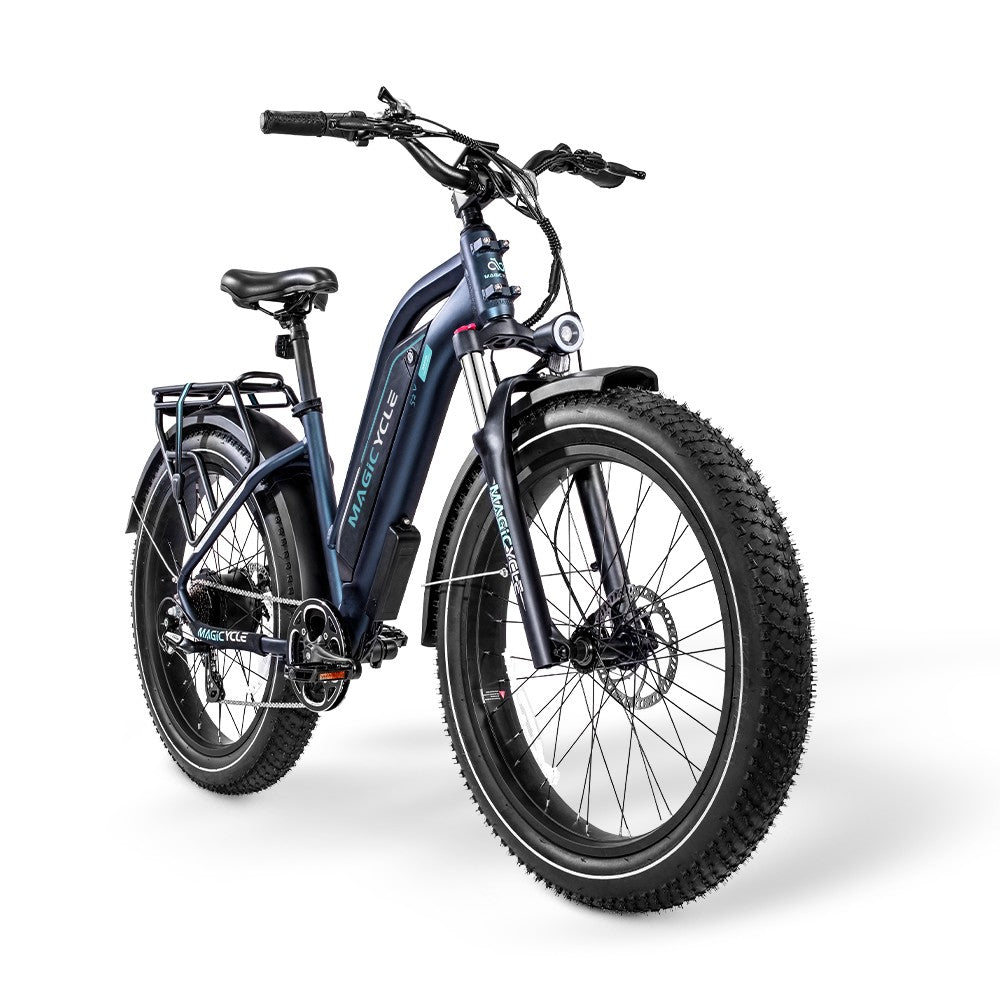 MAGICYCLE 52V CRUISER STEP-OVER All Terrain Fat Tire Electric Bike - Midnight Blue